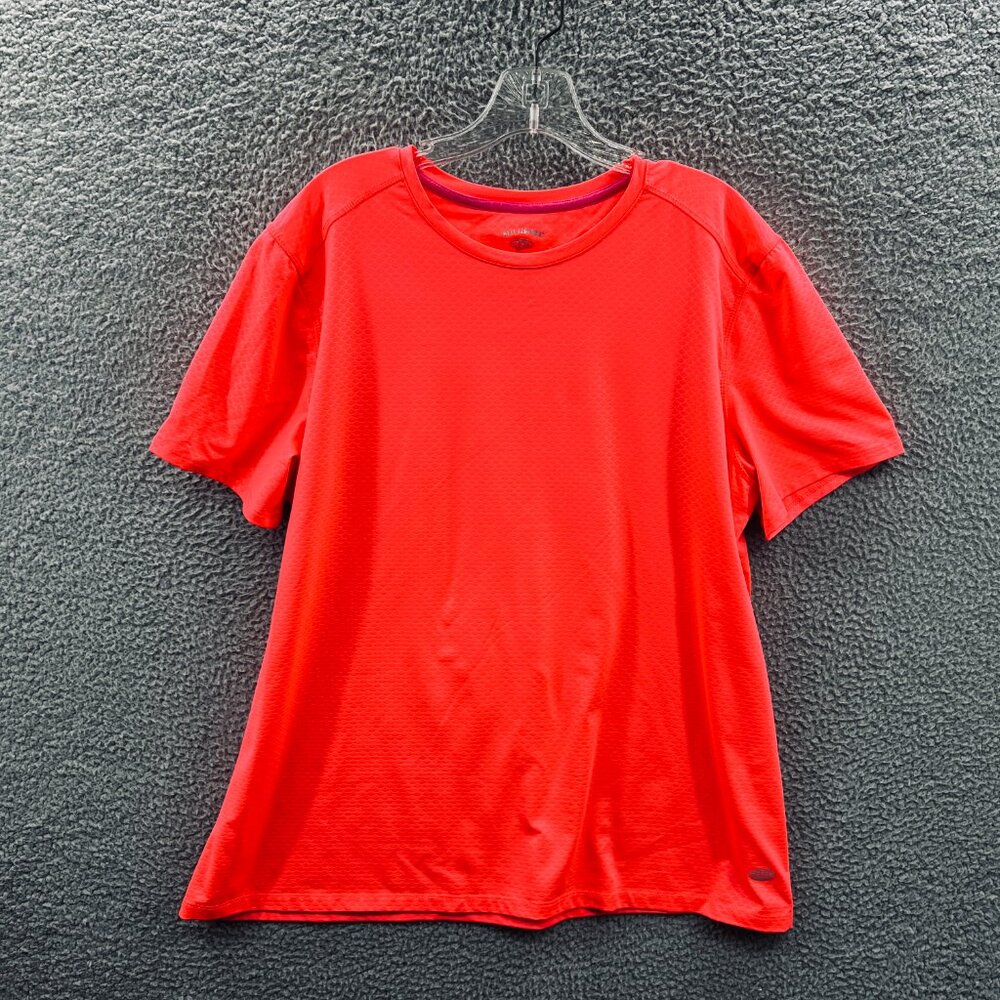 Reel Legends Womens Top XXL Pink Fish‎ Scale Print Short Sleeve Pullover Shirt